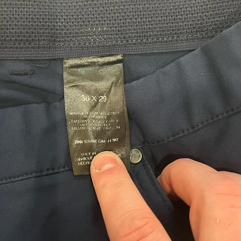 Men's Greg Norman 5 Pocket Navy Blue Performance Golf Pants 36x29